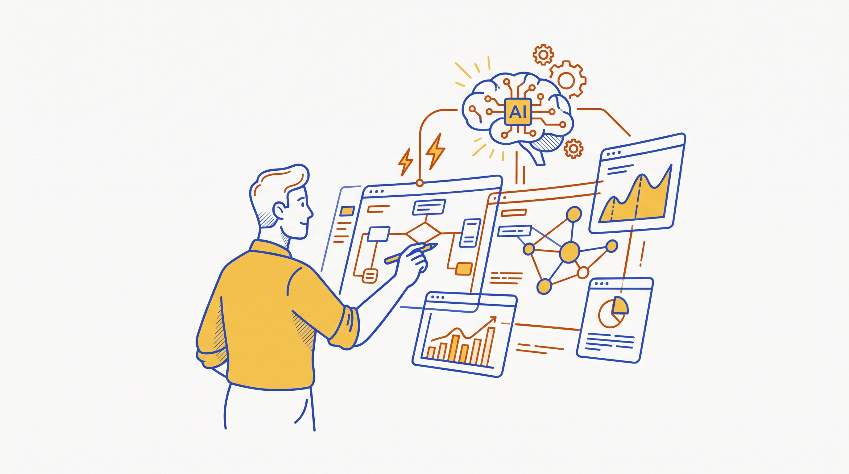 Abstract hero image for AI and consulting transformation