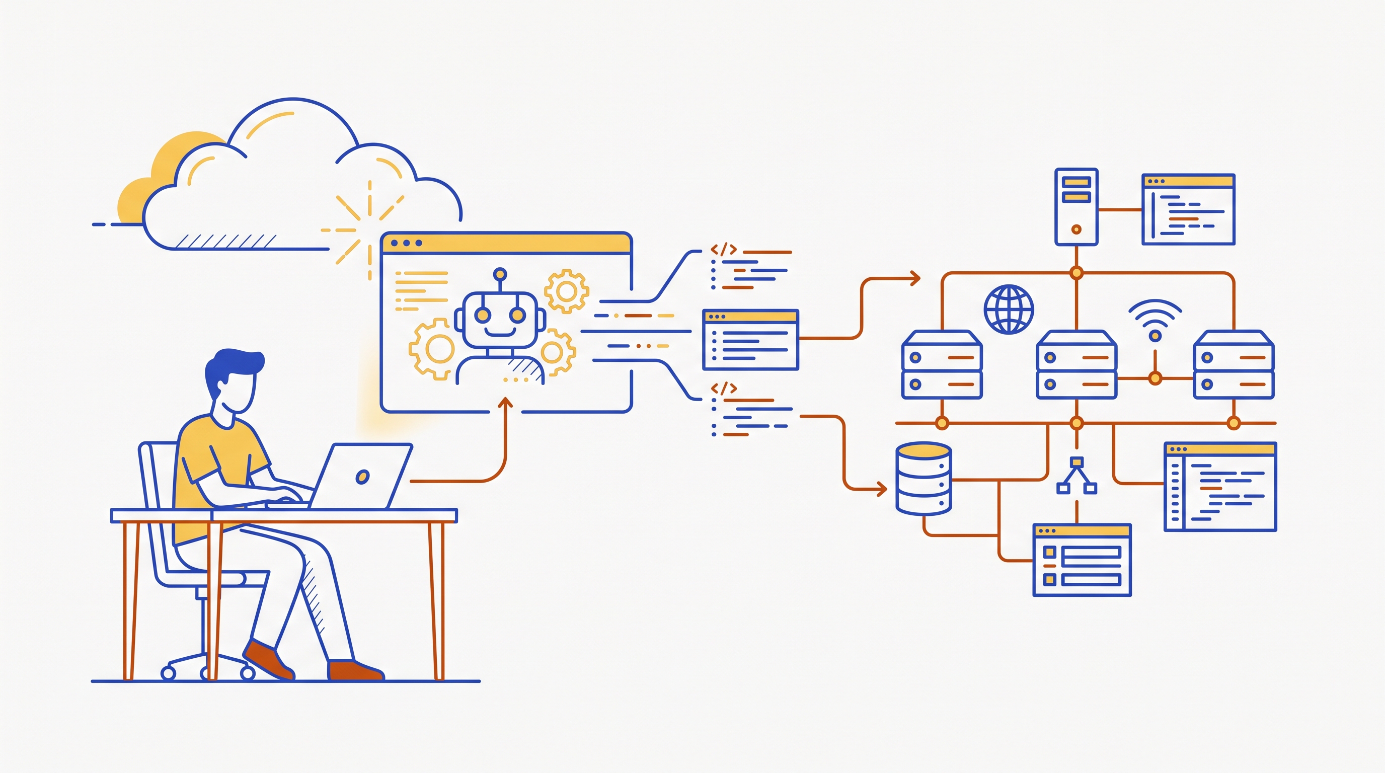 Blueprint-style hero image for AI-Assisted IaC solution development