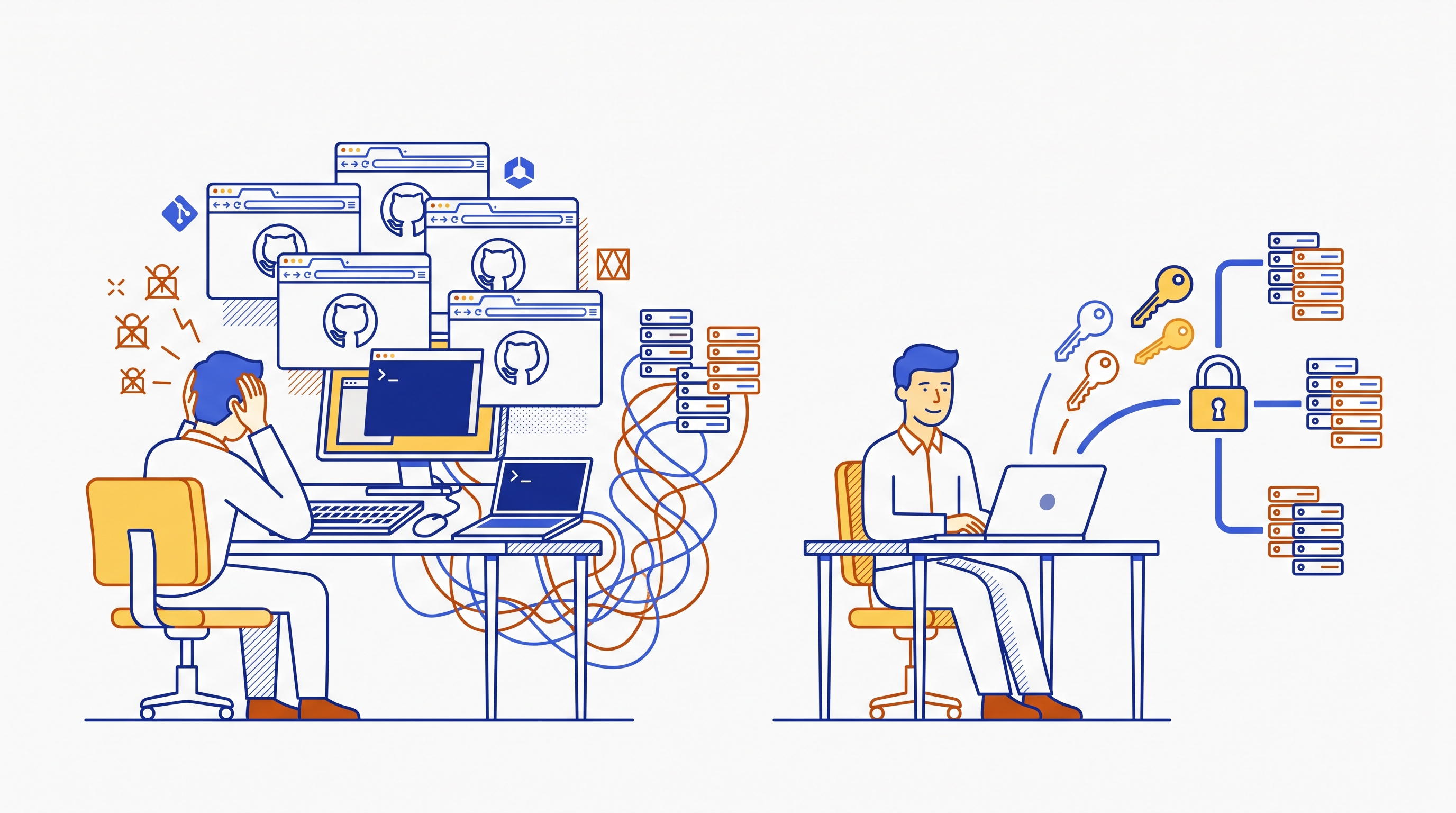 Multiple GitHub accounts authentication challenge